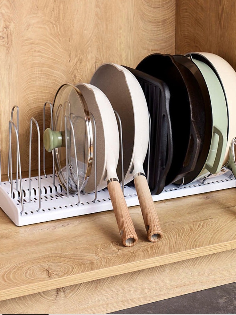 StoreMore Expandable Cookware Rack - White - Picture 2 of 10